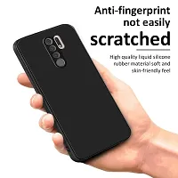 CSK Back Cover Redmi Note 8 pro Scratch Proof | Flexible | Matte Finish | Soft Silicone Mobile Cover Redmi Note 8 pro (Black)-thumb3