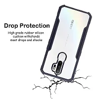 CSK Oppo A9 2020 Case Back Cover Shockproof Bumper Crystal Clear Camera Protection | Acrylic Transparent Eagle Cover for Oppo A9 2020 (Black).-thumb2