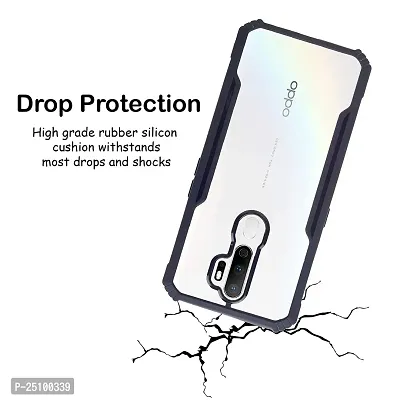 CSK Oppo A9 2020 Case Back Cover Shockproof Bumper Crystal Clear Camera Protection | Acrylic Transparent Eagle Cover for Oppo A9 2020 (Black).-thumb3