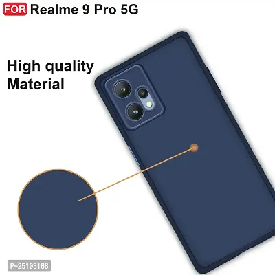 CSK Back Cover Realme 9 Pro Scratch Proof | Flexible | Matte Finish | Soft Silicone Mobile Cover Realme 9 Pro (Blue)-thumb5