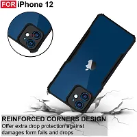 CSK i-Phone 12 Mini Case Back Cover Shockproof Bumper Crystal Clear Camera Protection | Acrylic Transparent Eagle Cover for i-Phone 12 Mini (Black).-thumb2
