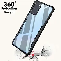 CSK Galaxy A21s Case Back Cover Shockproof Bumper Crystal Clear Camera Protection | Acrylic Transparent Eagle Cover for Galaxy A21s (Black).-thumb1