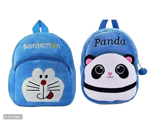 CSK Doremon  Blue Panda Down Combo Kids School Bag Cute Backpacks for Girls/Boys/Animal Cartoon Mini Travel Bag Backpack for Kids Girl Boy 2-6 Years-thumb0