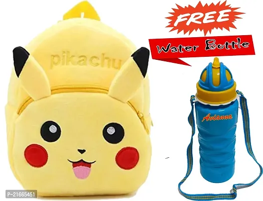 CSK Kids Bag With Free Water Bottle Bagpacks Kids Bag Nursery Picnic Carry Plush Bags School Bags for Kid Girl and Boy-thumb0