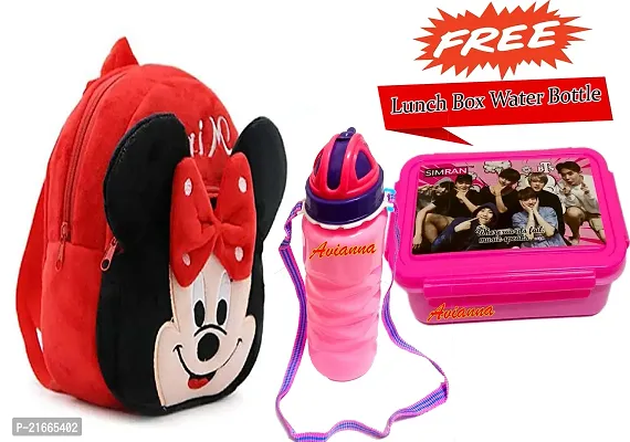 CSK Kids Bag With Free Water Bottle Bagpacks Kids Bag Nursery Picnic Carry Plush Bags School Bags for Kid Girl and Boy-thumb0