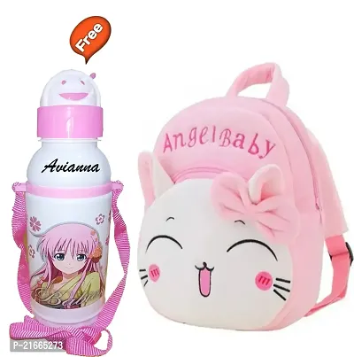 CSK Kids Bag With Free Water Bottle Bagpacks Kids Bag Nursery Picnic Carry Plush Bags School Bags for Kid Girl and Boy