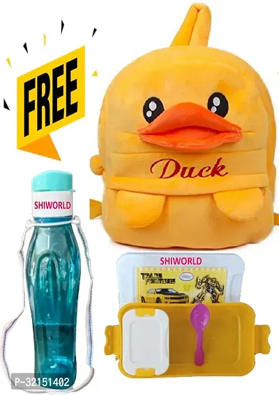 Cute Soft Plush Backpacks with Free Water Bottle and Lunch Box