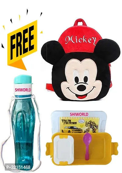 Cute Soft Plush Backpacks with Free Water Bottle and Lunch Box