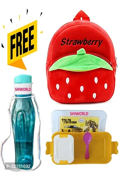 Cute Soft Plush Backpacks with Free Water Bottle and Lunch Box