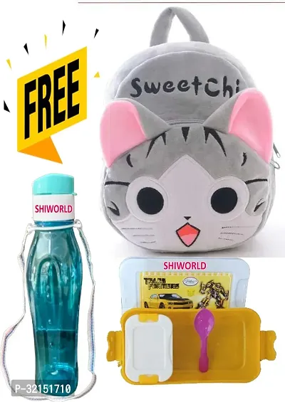 Cute Soft Plush Backpacks with Free Water Bottle and Lunch Box