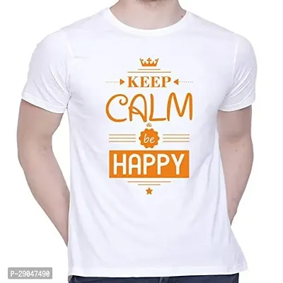 Reliable White Polycotton Printed Tees For Men-thumb0