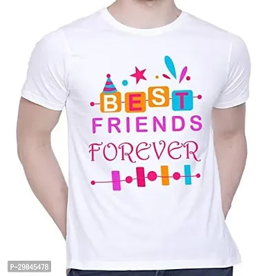 Reliable White Polycotton Printed Tees For Men-thumb0