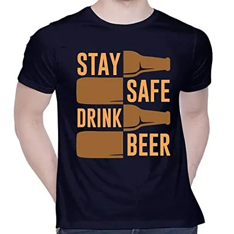 Trendy Blend Round Neck Tees For Men