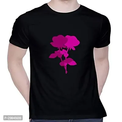 Reliable Black Polycotton Printed Tees For Men