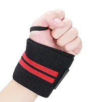 Wrist Brace with Thumb Loop | Wrist Supporter for Gym | Nylon Wrist Wrap Band Strap for Men and Womennbsp;(1 Pair)-thumb1