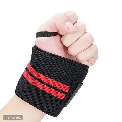 Wrist Brace with Thumb Loop | Wrist Supporter for Gym | Nylon Wrist Wrap Band Strap for Men and Womennbsp;(1 Pair)-thumb2