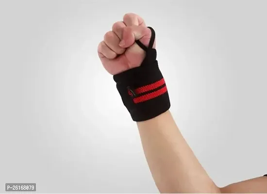 Weight Lifting Wrist Support with Thumb Loop Strap for Gym,Workout  Strength Training Exercise/Made of Velcro and Elastic Band for Men  Women (1 Pair)-thumb2