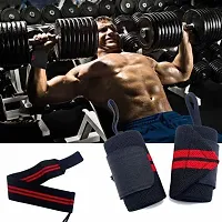 Weight Lifting Wrist Support with Thumb Loop Strap for Gym,Workout  Strength Training Exercise/Made of Velcro and Elastic Band for Men  Women (1 Pair)-thumb2