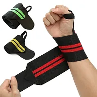 Wrist Supporter for Physiotherapy, Wrist Wrap, Hand Band with Adjustable Size Strap  Thumb Loop, Weight Lifting Wrap, Sports Training (1 Pair)-thumb3