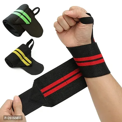 Wrist Supporter for Physiotherapy, Wrist Wrap, Hand Band with Adjustable Size Strap  Thumb Loop, Weight Lifting Wrap, Sports Training (1 Pair)-thumb4