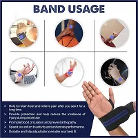 Wrist Band for Men  Women, Wrist Supporter for Gym Wrist Wrap/Straps Gym Accessories for Men for Hand Grip  Wrist Support While Workout  Muscle Relaxation-thumb3