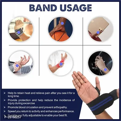 Wrist Band for Men  Women, Wrist Supporter for Gym Wrist Wrap/Straps Gym Accessories for Men for Hand Grip  Wrist Support While Workout  Muscle Relaxation-thumb4