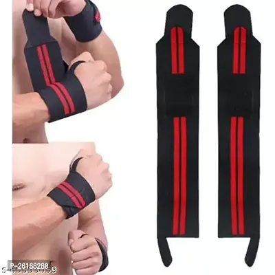 Weight Lifting Wrist Support with Thumb Loop Strap for Gym- Made of Velcro and Elastic Band for Men  Women-thumb2