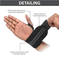 Weight Lifting Wrist Support with Thumb Loop Strap for Gym- Made of Velcro and Elastic Band for Men  Women-thumb2