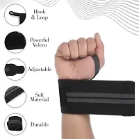 Weight Lifting Wrist Support with Thumb Loop Strap for Gym- Made of Velcro and Elastic Band for Men  Women-thumb3