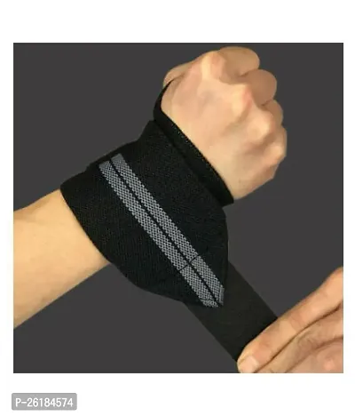 Wrist Support Band | Wrist Wrap with Adjustable Size  Thumb Loop for Gym, Weight Lifting, Sports Training  Workout Injury Protection for Men  Women-thumb2