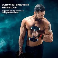 Wrist Supporter for Gym Wrist Band for Men Gym  Women with Thumb Loop Straps - Wrist Wrap Gym Accessories for Men Hand Grip  Wrist Support-thumb2