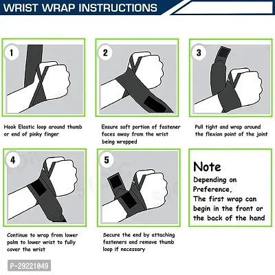 Wrist Wraps| Wrist Supporter for Gym|Wrist Band for Men Gym  Women with Thumb-thumb4