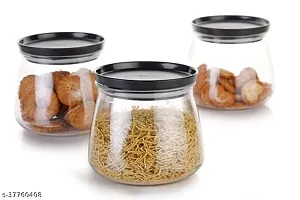 VIRSON Womans 1st Choice Airtight Transparent Jar, Matuki Shape Air Tight Kitchen Storage Container / BPA-Free / Stackable / Modular/ Matka Shape / Grocery Containers / Storage Jar / Masala Box / Fre-thumb1