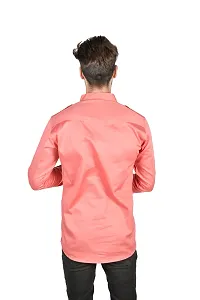 Stylish Pink Cotton Blend Solid Short Length Kurta For Men-thumb1