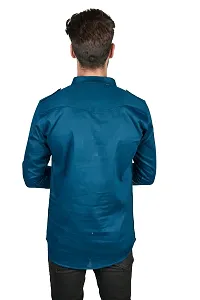 Stylish Blue Cotton Blend Solid Short Length Kurta For Men-thumb1