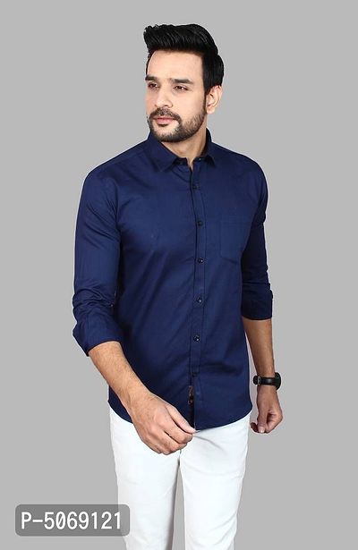 Casual Stylish Solid Cotton Shirt-thumb0