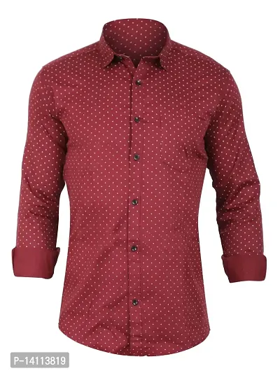 Trendy  Cotton Blend Printed Long Sleeves Casual Shirts For Men-thumb0