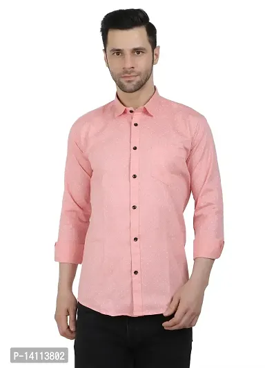Reliable  Cotton Blend Printed Long Sleeves Casual Shirts For Men-thumb0