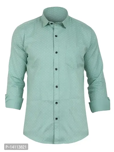 Trendy  Cotton Blend Printed Long Sleeves Casual Shirts For Men