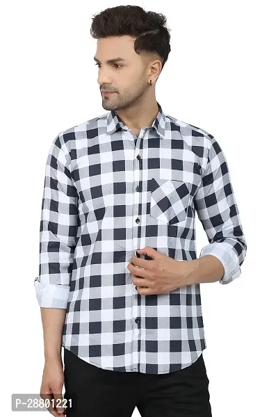 Stylish Multicoloured Cotton Blend Long Sleeves Shirt For Men-thumb0