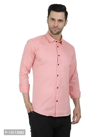 Reliable  Cotton Blend Printed Long Sleeves Casual Shirts For Men-thumb4