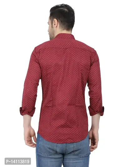 Trendy  Cotton Blend Printed Long Sleeves Casual Shirts For Men-thumb3