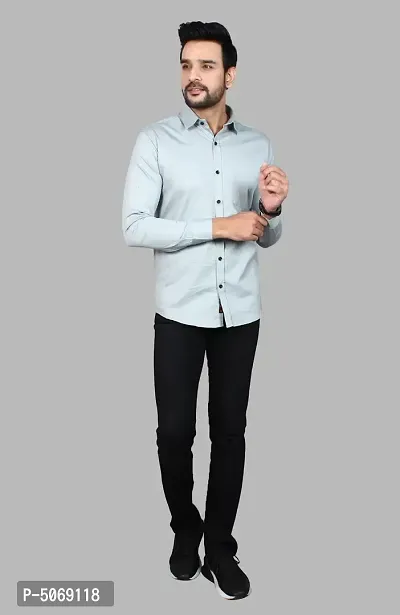 Casual Stylish Solid Cotton Shirt-thumb2