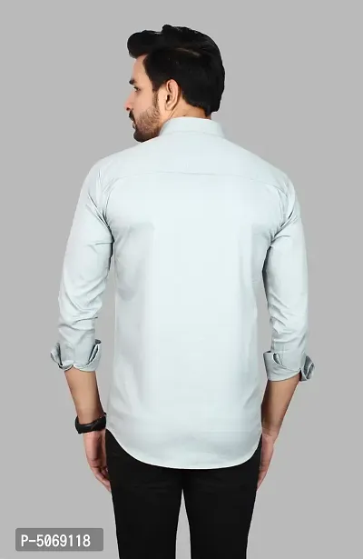 Casual Stylish Solid Cotton Shirt-thumb3