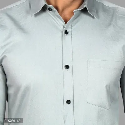 Casual Stylish Solid Cotton Shirt-thumb5