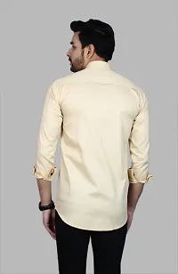 Casual Solid Off White Long Sleeves Shirt-thumb4