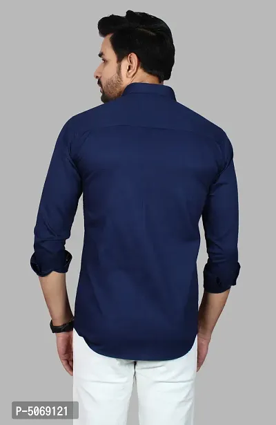 Casual Stylish Solid Cotton Shirt-thumb4