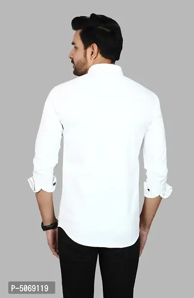 Casual Stylish Solid Cotton Shirt-thumb2