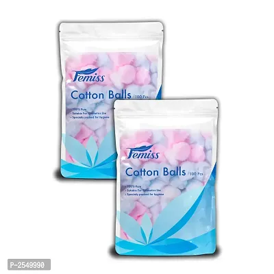 Femiss Beauty Cotton  Balls-100 Pieces (Pack Of 2)