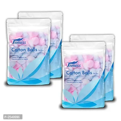 Femiss Beauty Cotton  Balls-50 Pieces (Pack Of 4)